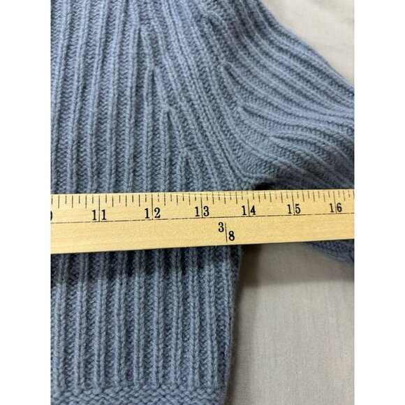 Boden Button Up Ribbed Cardigan Sweater Women’s Size 2 Longline Wool Blue - Picture 5 of 6